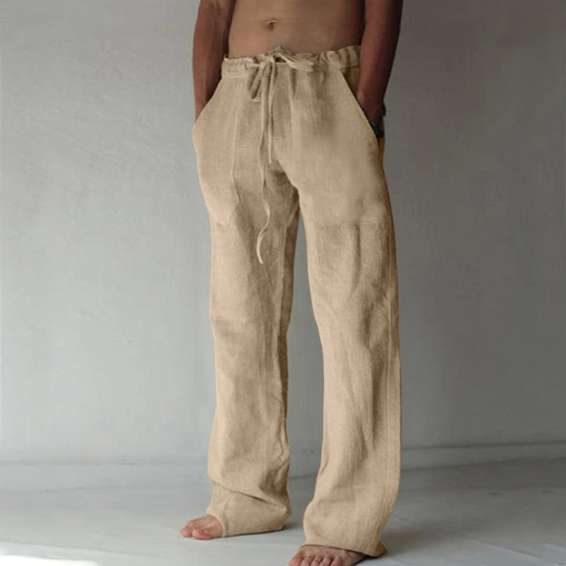Herren Locker-Fallende Freizeithose mit Kordelzug – Ideal für Alltag & Entspannung