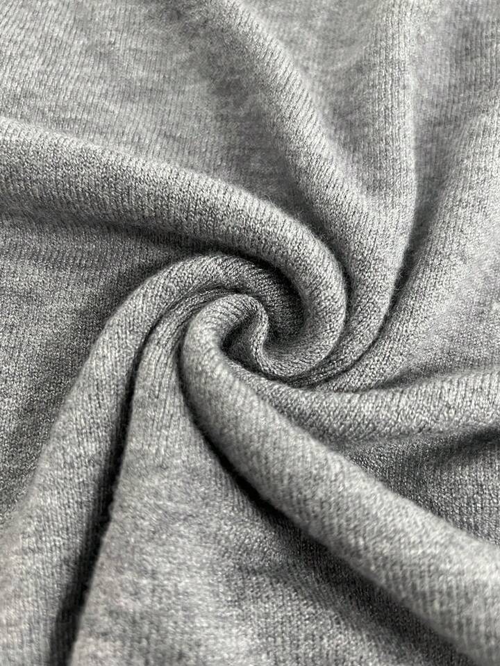 Jean – Schlichter Rundhals Pullover in Solide Farbe