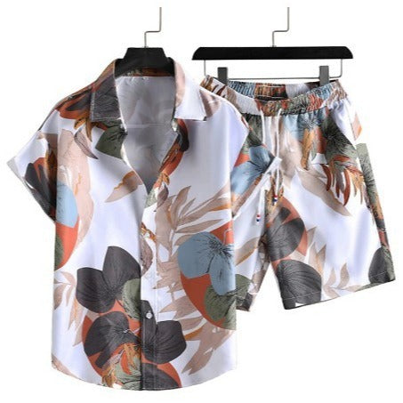 Herren Sommer Freizeit Set – Kurzarm Hemd und Shorts, Modernes Design, Ideal für Alltag & Urlaub