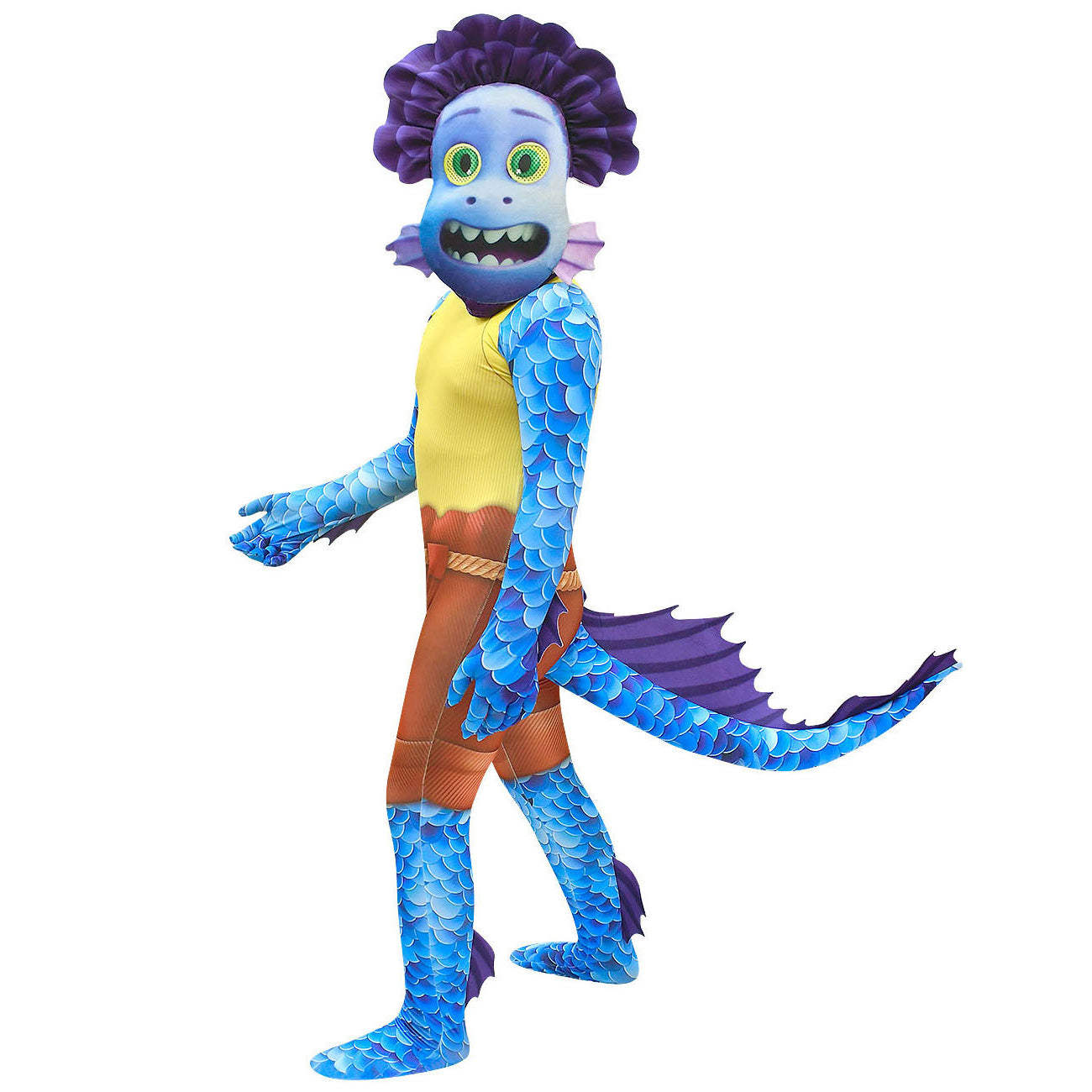 Kinder Halloween Kostüm Seemonster – Cartoon Ganzkörperanzug für Jungen und Mädchen – Perfekt für Halloween-Partys & Trick-or-Treat