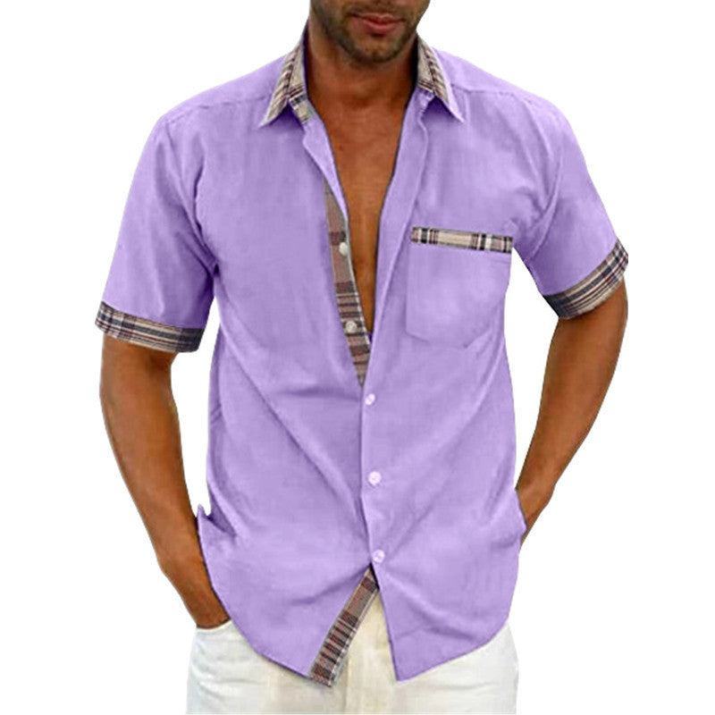 Herren Kurzarm Freizeithemd mit Karodetail – Modernes Sommerhemd für Alltag und Urlaub