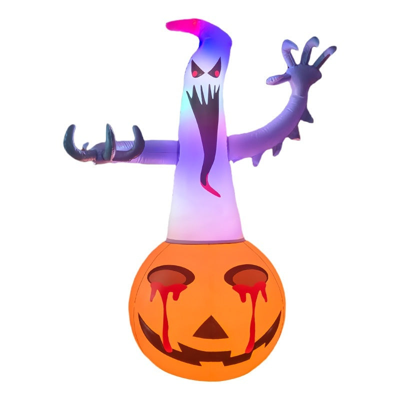 Halloween Deko Set – Aufblasbare und Leuchtende Figuren für Gruselige Atmosphäre & Partyspaß