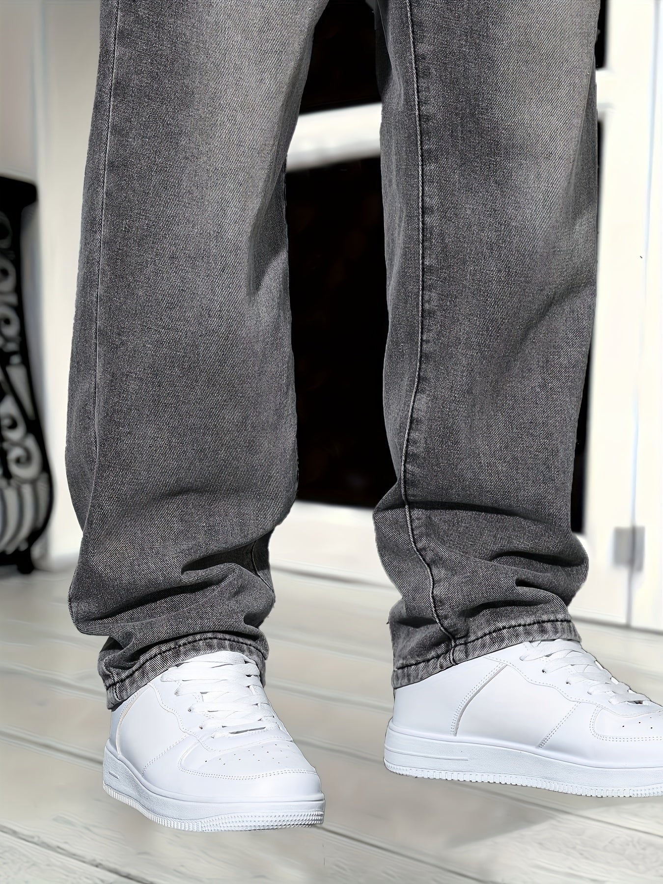Herren Gerade Jeans – Klassischer Streetstyle für Alltag und Freizeit