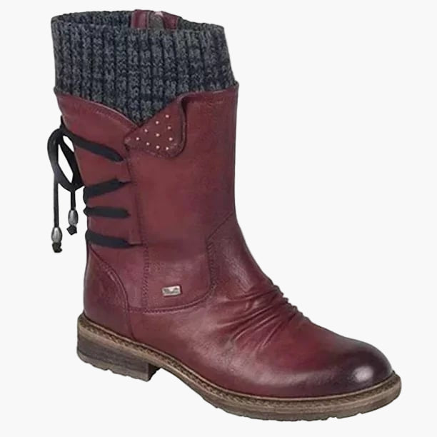 Damen Winterstiefel Vintage Stil – Warme, Bequeme und Rutschfeste Alltagsschuhe für Freizeit & Arbeit