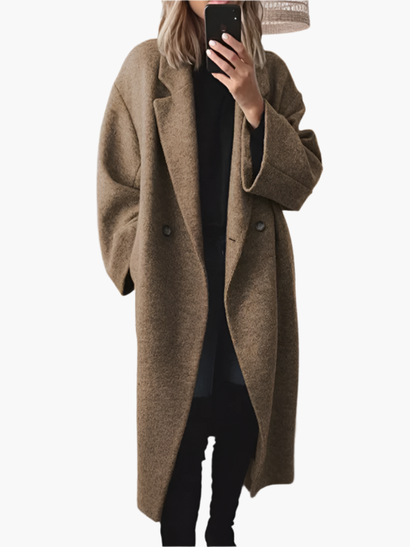 Damen Oversize Mantel – Eleganter Longcoat für modernen Streetstyle