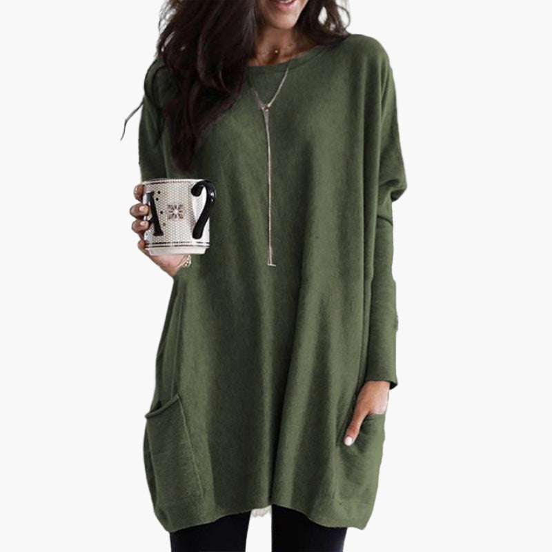 Damen Oversize Langarm Sweatshirt Pullover für Freizeit und Alltag