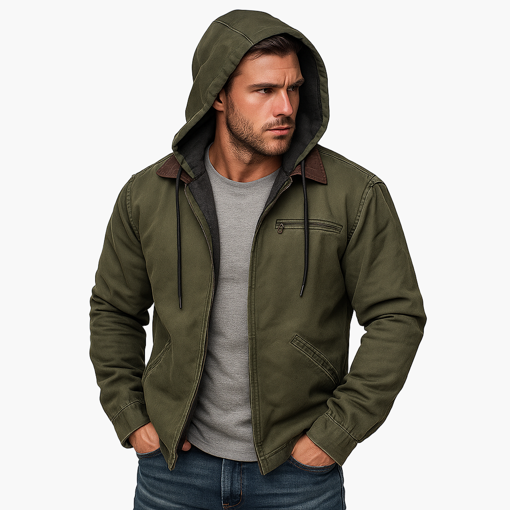 Herren Übergangsjacke mit Kapuze – Eleganter Freizeit- und Outdoor-Stil für den Herbst