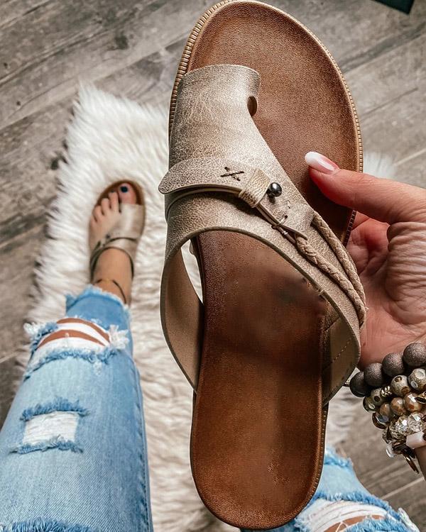 Damen Slip-On Sandalen mit Zehenriemen – Bequeme Sommerschuhe mit verstellbarem Riemen & ergonomischem Design