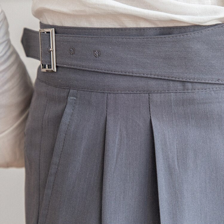 Herren Hochgeschnittene Maßgeschneiderte Anzughose – Eleganter Business- und Freizeitstil