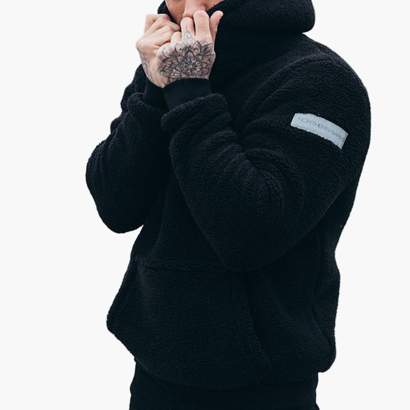 Herren Kuscheliger Kapuzenpullover – Komfortabler Plüsch Hoodie für Freizeit und Alltag