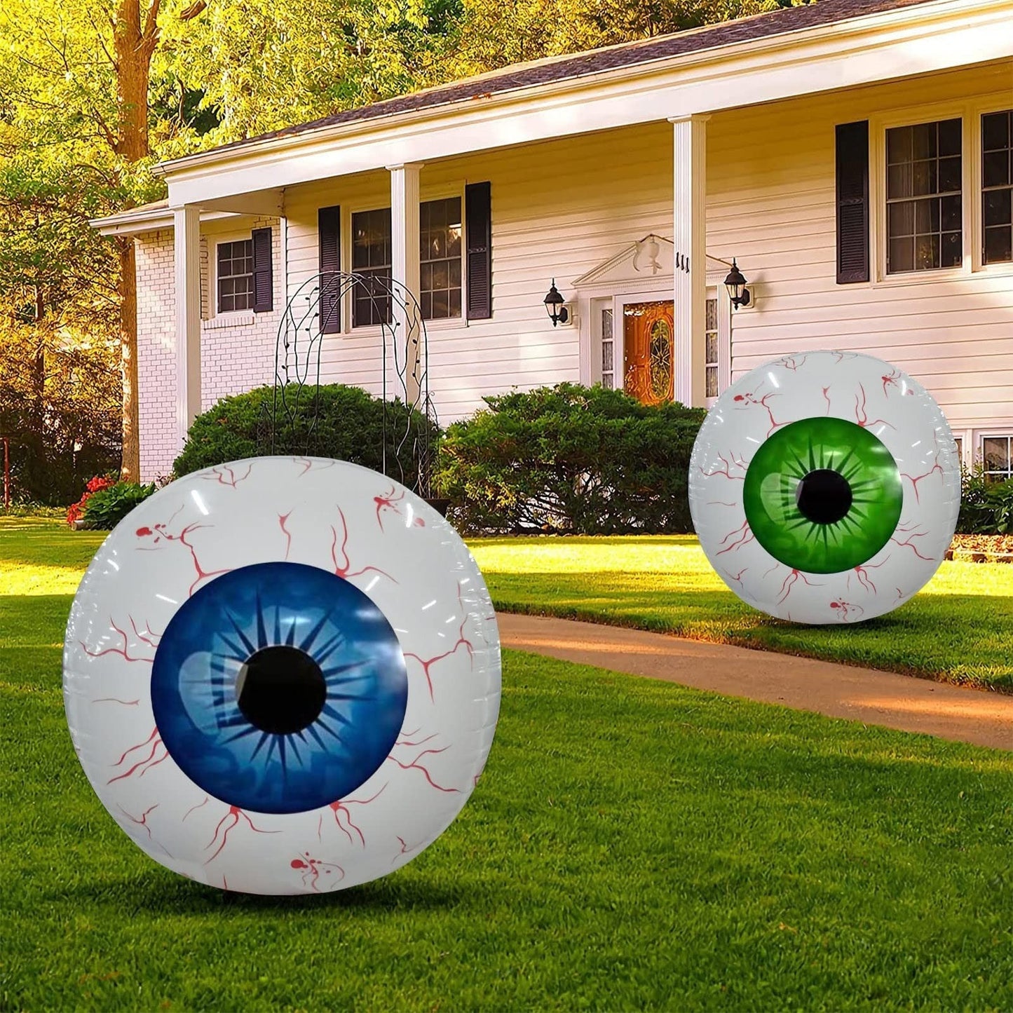 Halloween Deko Aufblasbare Riesen-Augenballons für Gruselpartys und Gartendekoration