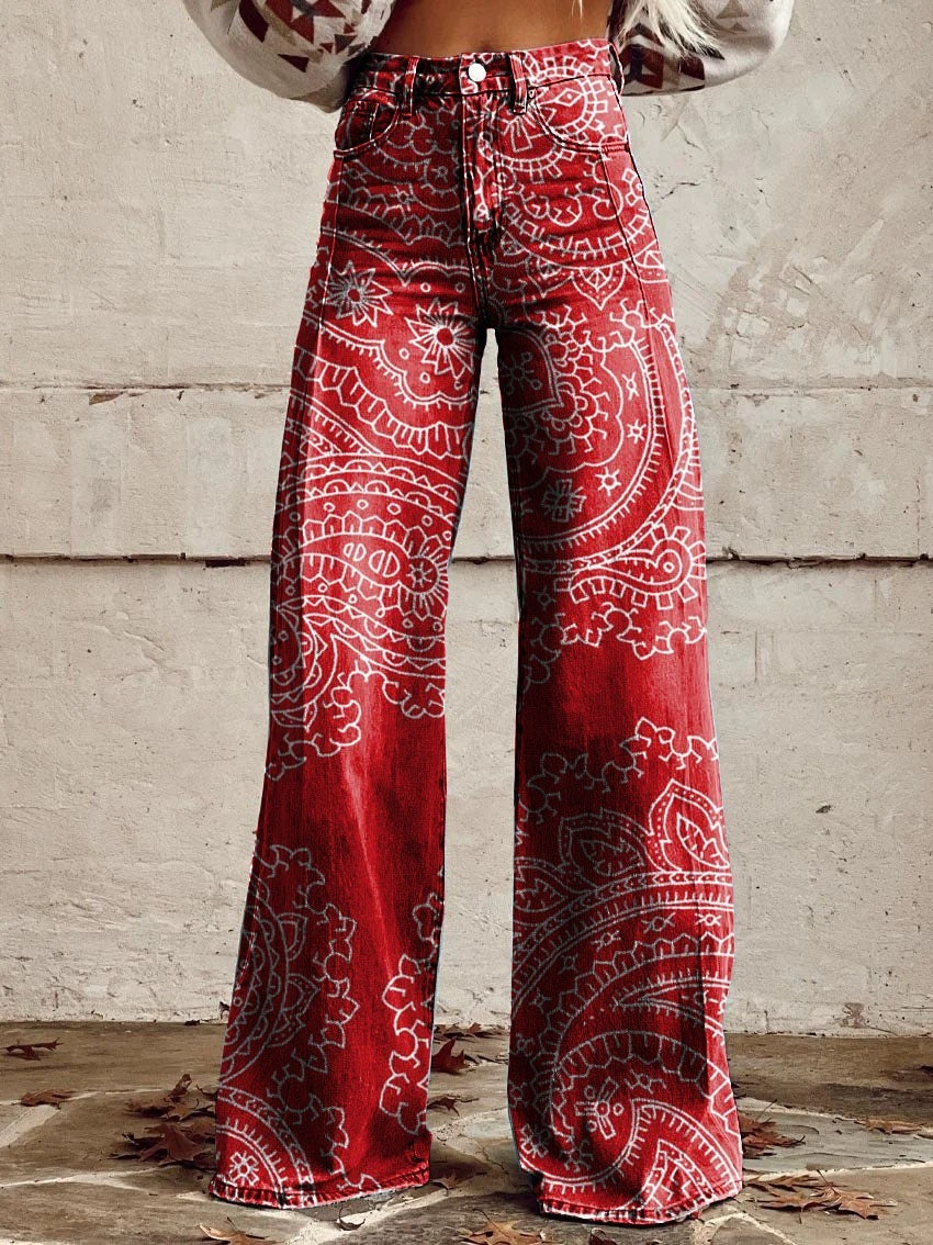 Lucy – Weit geschnittene Damenhose mit 3D-Digitaldruck
