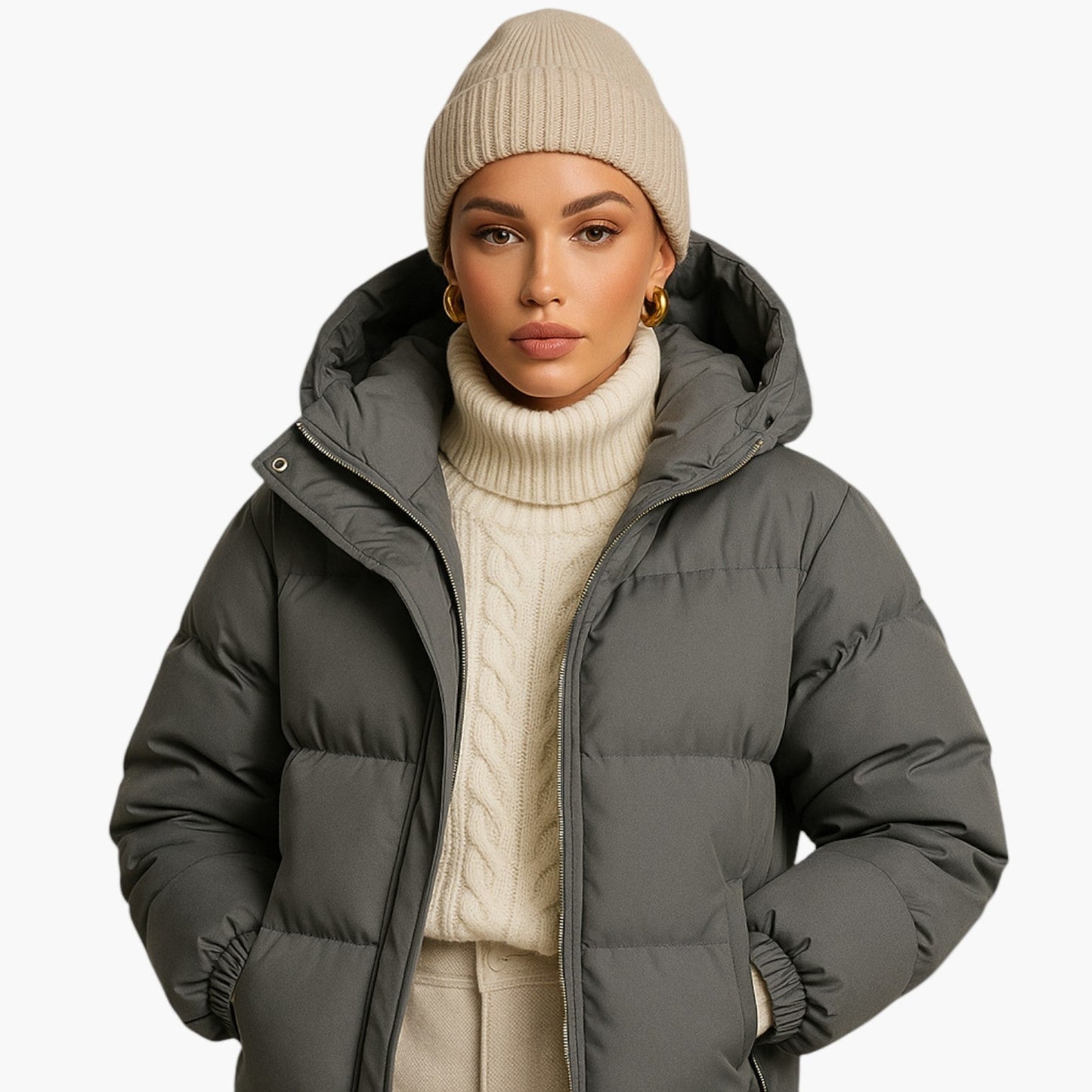 Unisex Winter Parka – Warme Daunen-Steppjacke für Alltag, Outdoor & Pendeln