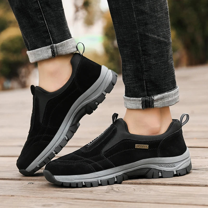 Herren Orthopädische Outdoor Wanderschuhe – Bequeme Slip-On Schuhe für Alltag und Freizeit