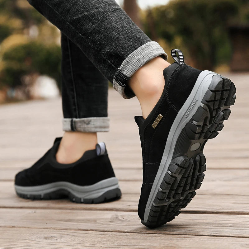 Herren Orthopädische Outdoor Wanderschuhe – Bequeme Slip-On Schuhe für Alltag und Freizeit