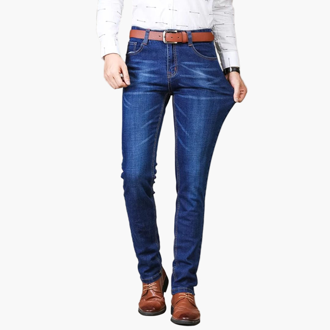 Herren Stretch-Jeans Gerade Schnitt – Bequeme Alltagsjeans für Arbeit & Freizeit