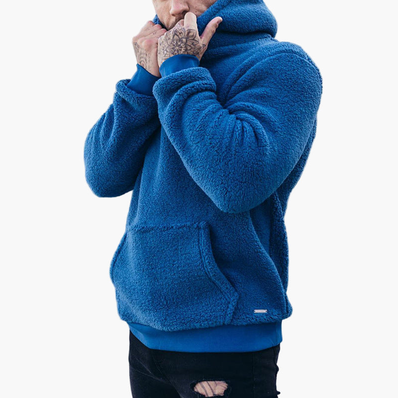 Herren Kuscheliger Kapuzenpullover – Komfortabler Plüsch Hoodie für Freizeit und Alltag