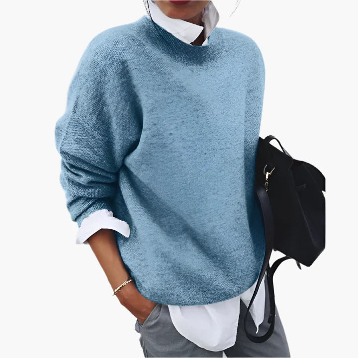 Damen Eleganter Oversize-Pullover für Business & Freizeit – Moderner Strickpullover