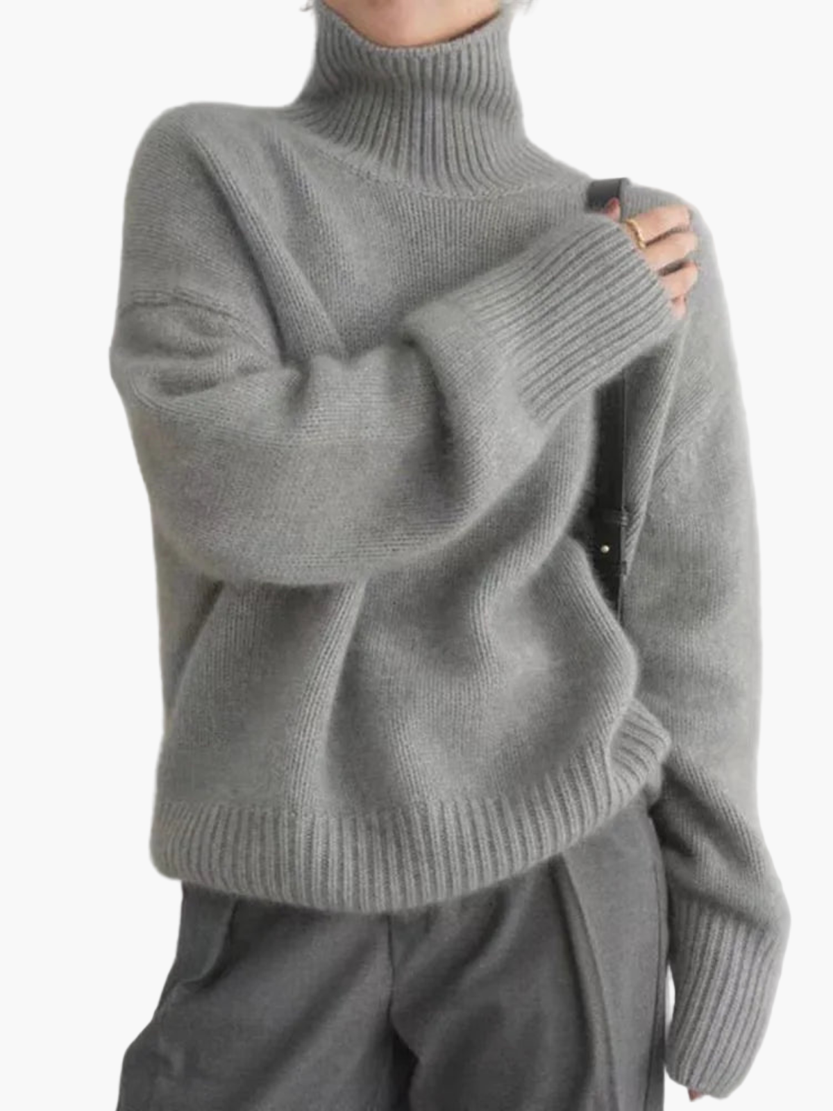 Damen Turtleneck Strickpullover – Moderner Oversized Look für Herbst & Winter