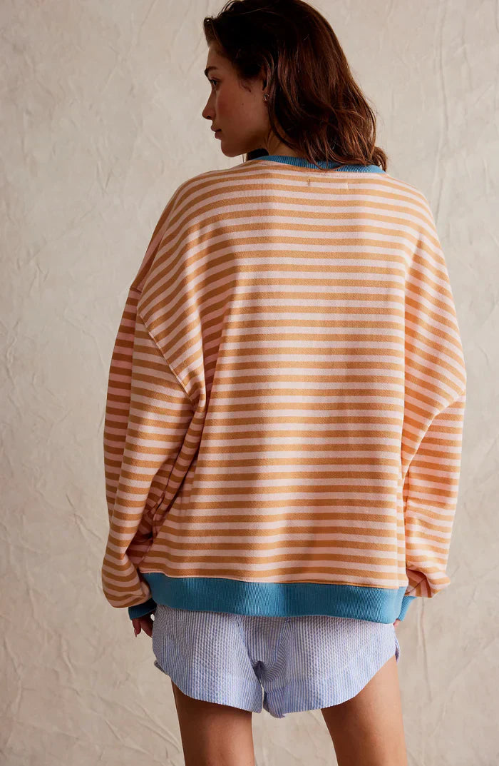 Damen Oversized Streifenpullover – Bequemer Herbst Sweater für stilvolle Freizeit-Looks