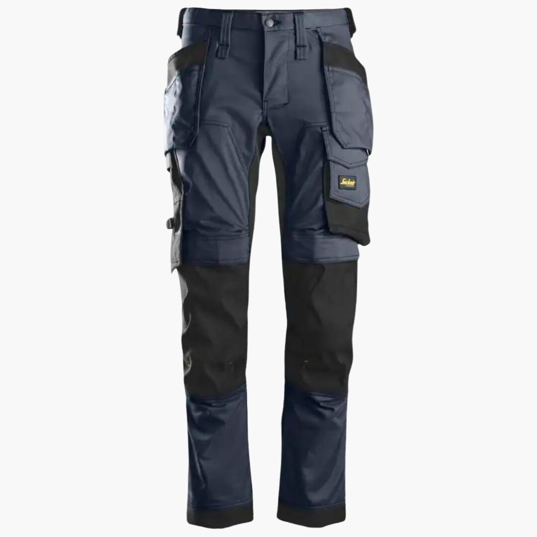 Herren Arbeitshose mit Holstertaschen und Stretch – Robuste Handwerkerhose für Profis
