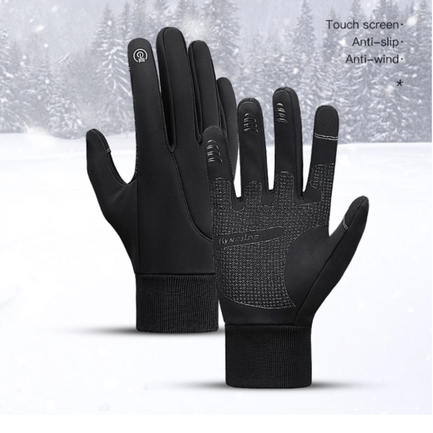 Herren Touchscreen Winterhandschuhe – Winddicht, Wasserabweisend & Fleece-Innenfutter – Perfekt für Outdoor, Sport & Alltag