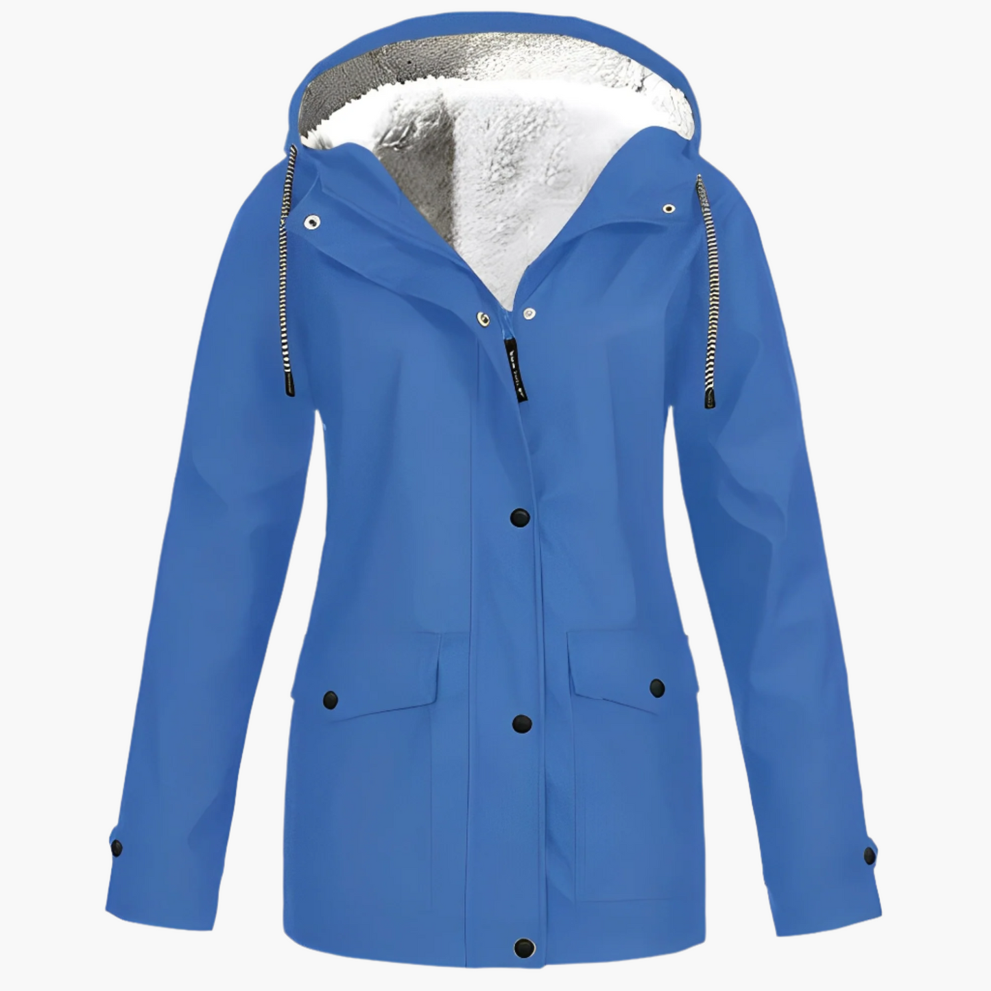 Damen Fleece Gefütterte Regenjacke für Winter Outdoor & Alltag, Winddicht Wasserdicht