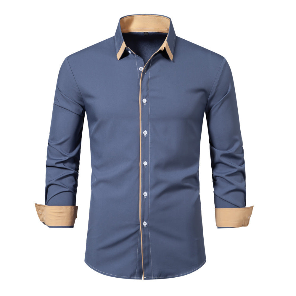 Herren Freizeithemd mit modernem Kontrast-Design