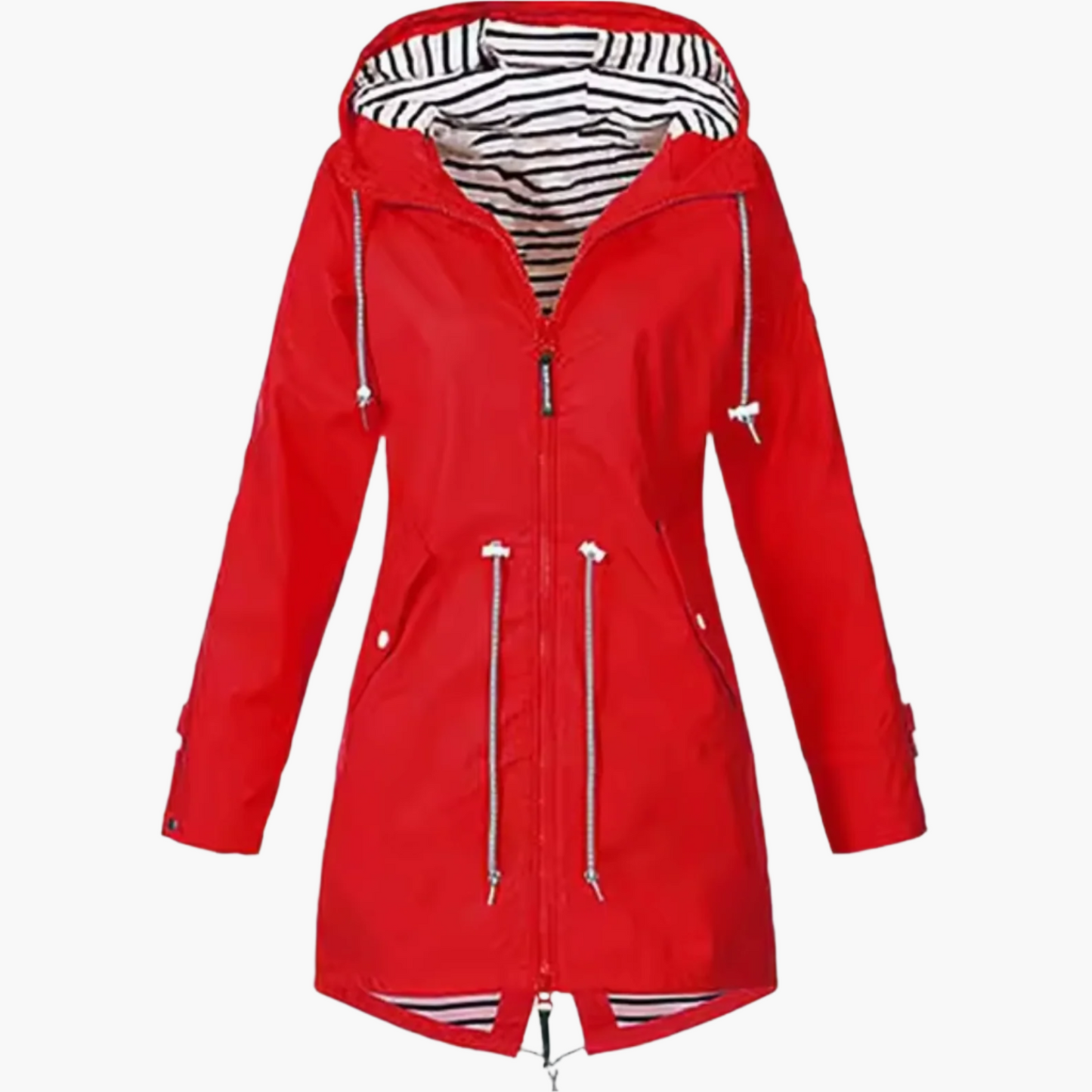 Damen Regenjacke Wasserdicht Windbreaker Outdoor Parka – Funktionale Übergangsjacke mit Kapuze