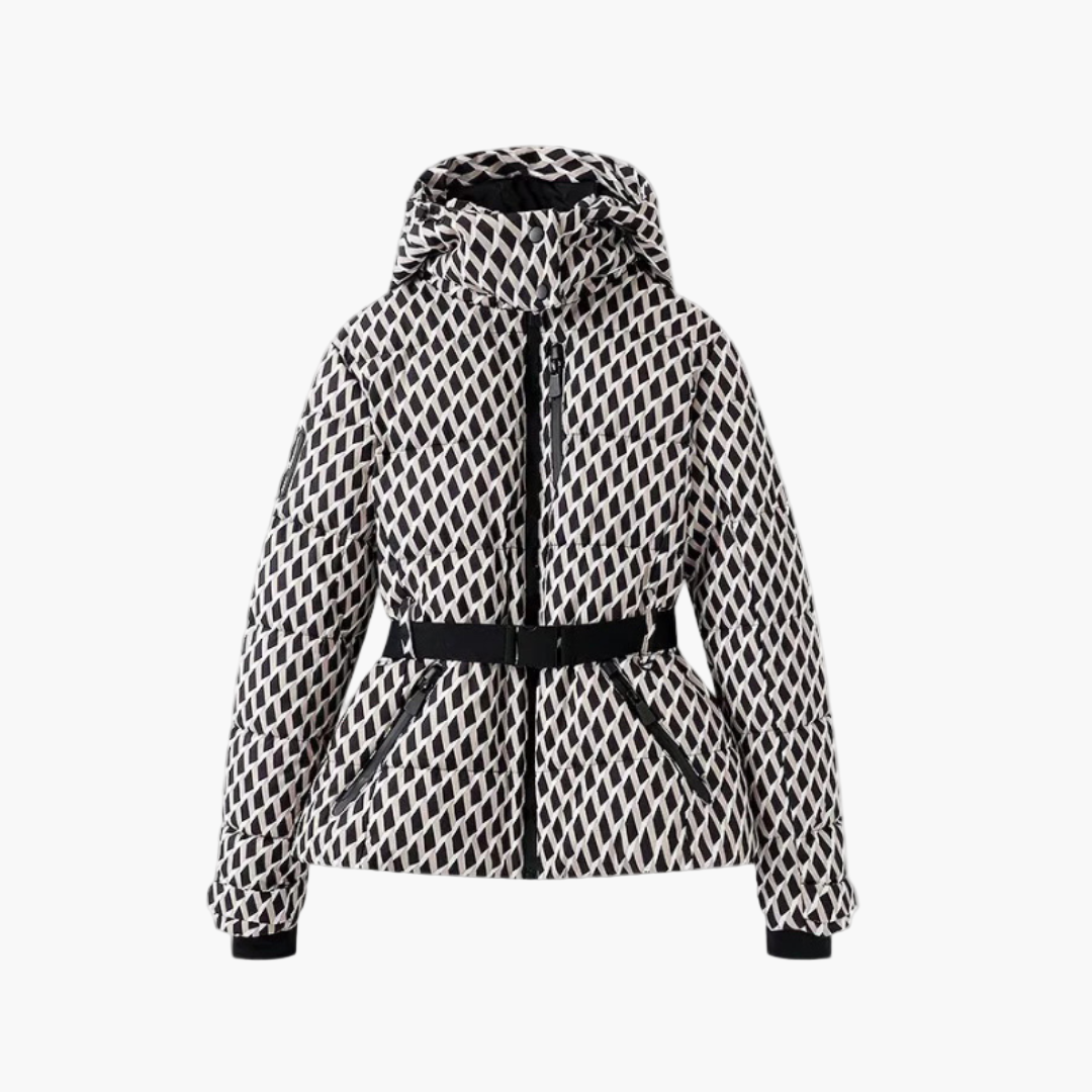 Damen Steppjacke mit Gürtel und Kapuze – Modische, Wasserabweisende Winterjacke für Alltag & Outdoor