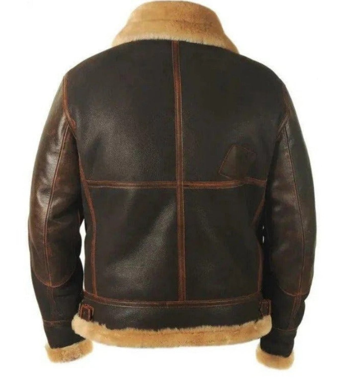 Herren Vintage Fliegerjacke mit Fellkragen – Klassische Winter Veganlederjacke für stilvolle Outdoor-Abenteuer