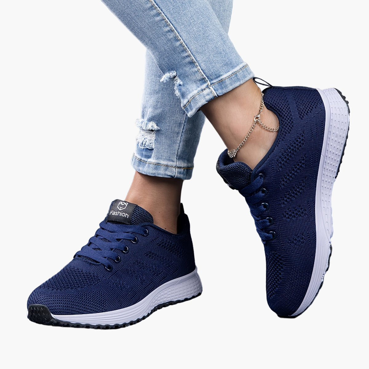 Damen Sportschuhe für Fitness und Alltag – Bequeme Sneaker mit atmungsaktivem Mesh und Schnürung