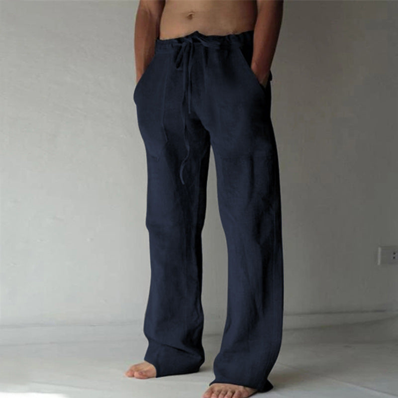 Herren Locker-Fallende Freizeithose mit Kordelzug – Ideal für Alltag & Entspannung