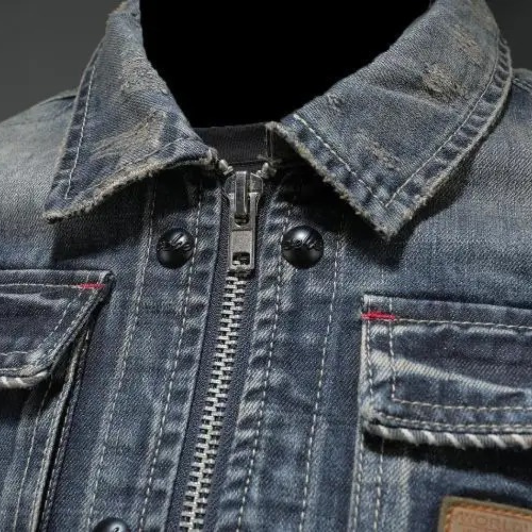 Herren Denim Jeansjacke im Vintage-Stil – Zeitloses Design für Alltag & Freizeit