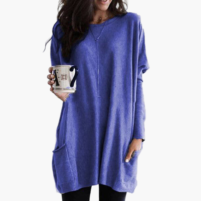 Damen Oversize Langarm Sweatshirt Pullover für Freizeit und Alltag