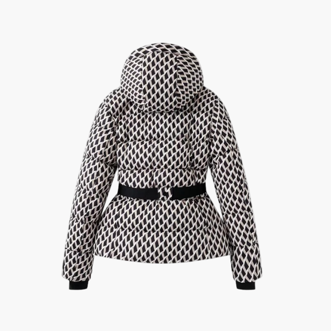 Damen Steppjacke mit Gürtel und Kapuze – Modische, Wasserabweisende Winterjacke für Alltag & Outdoor