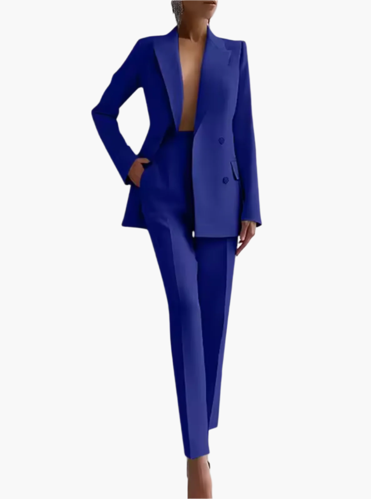 Damen Business Sommer Anzug Zweiteiler – Eleganter Blazer & Hohe Taille Hose für Büro und Alltag