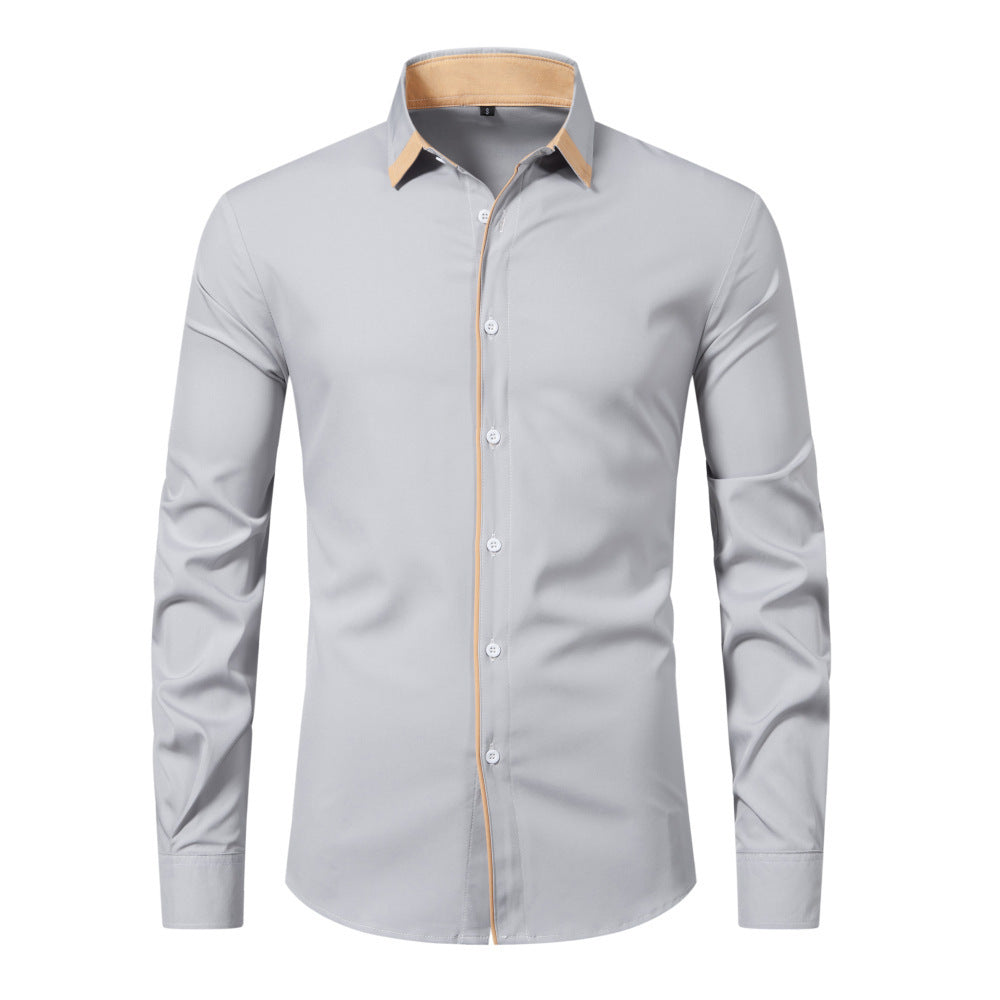 Herren Freizeithemd mit modernem Kontrast-Design