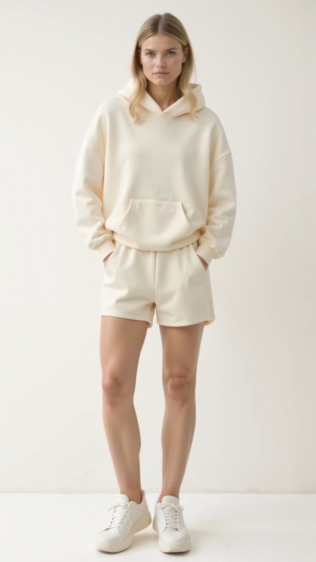 Damen Kapuzenpullover im Oversize-Look mit tropischer Stickerei – Freizeit & Streetwear Hoodie
