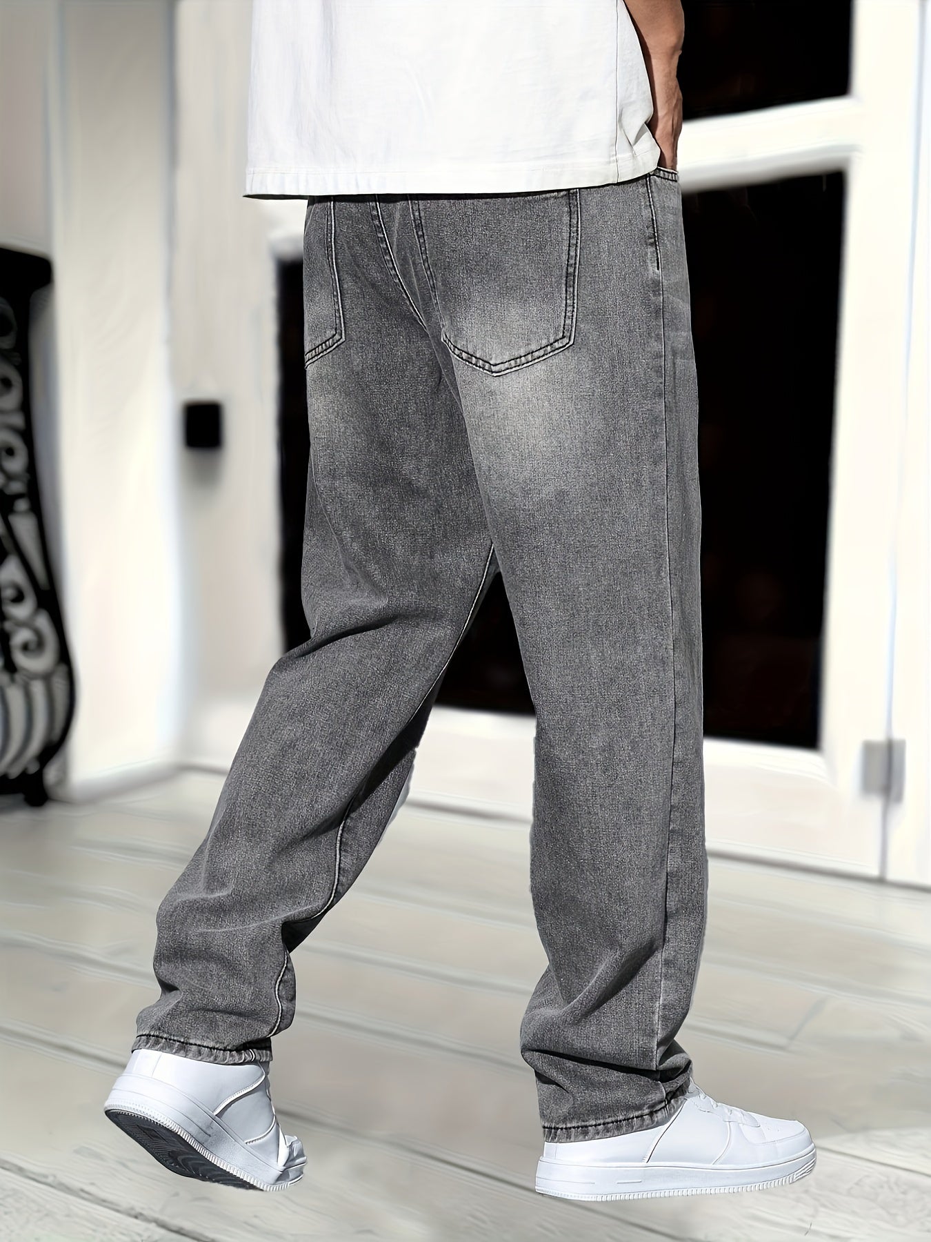 Herren Gerade Jeans – Klassischer Streetstyle für Alltag und Freizeit