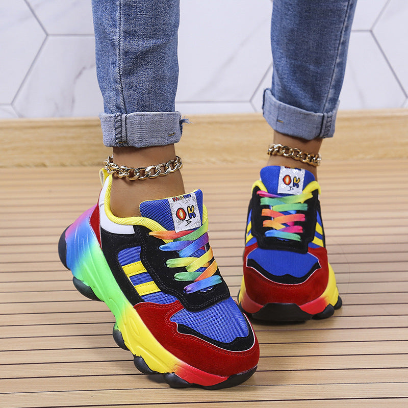Janet – Damenplattform-Sportschuhe mit dicker Sohle