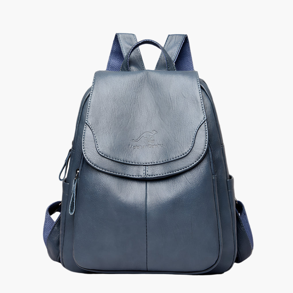 Damen Eleganter Anti-Diebstahl Leder Rucksack für Alltag, Reisen und Business