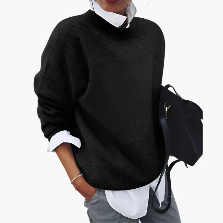 Damen Eleganter Oversize-Pullover für Business & Freizeit – Moderner Strickpullover
