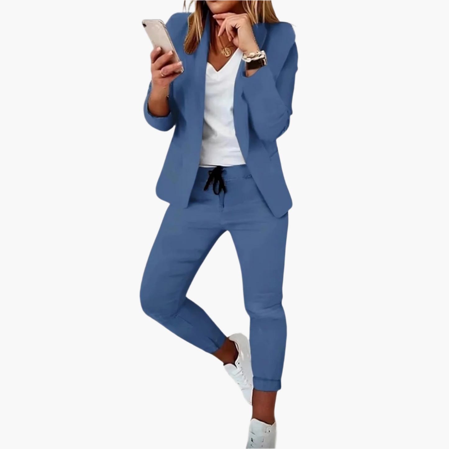 Damen Blazer & Jogginghose Set – Modernes Business Casual Outfit für Alltag und Büro