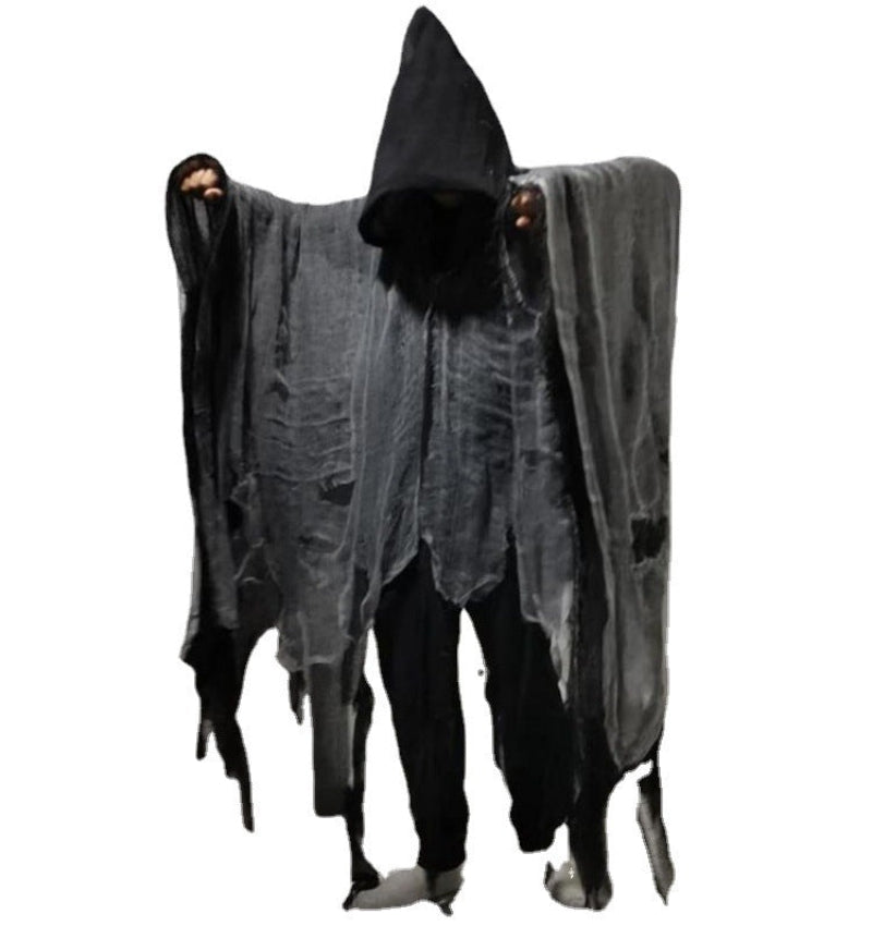 Halloween Umhang mit Kapuze für Erwachsene – Gruseliges Kostüm für Halloween-Partys & Deko