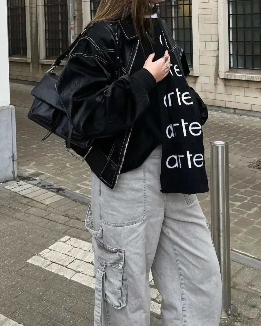 Damen Oversized Bomberjacke – Trendige Streetwear für Alltag und Freizeit