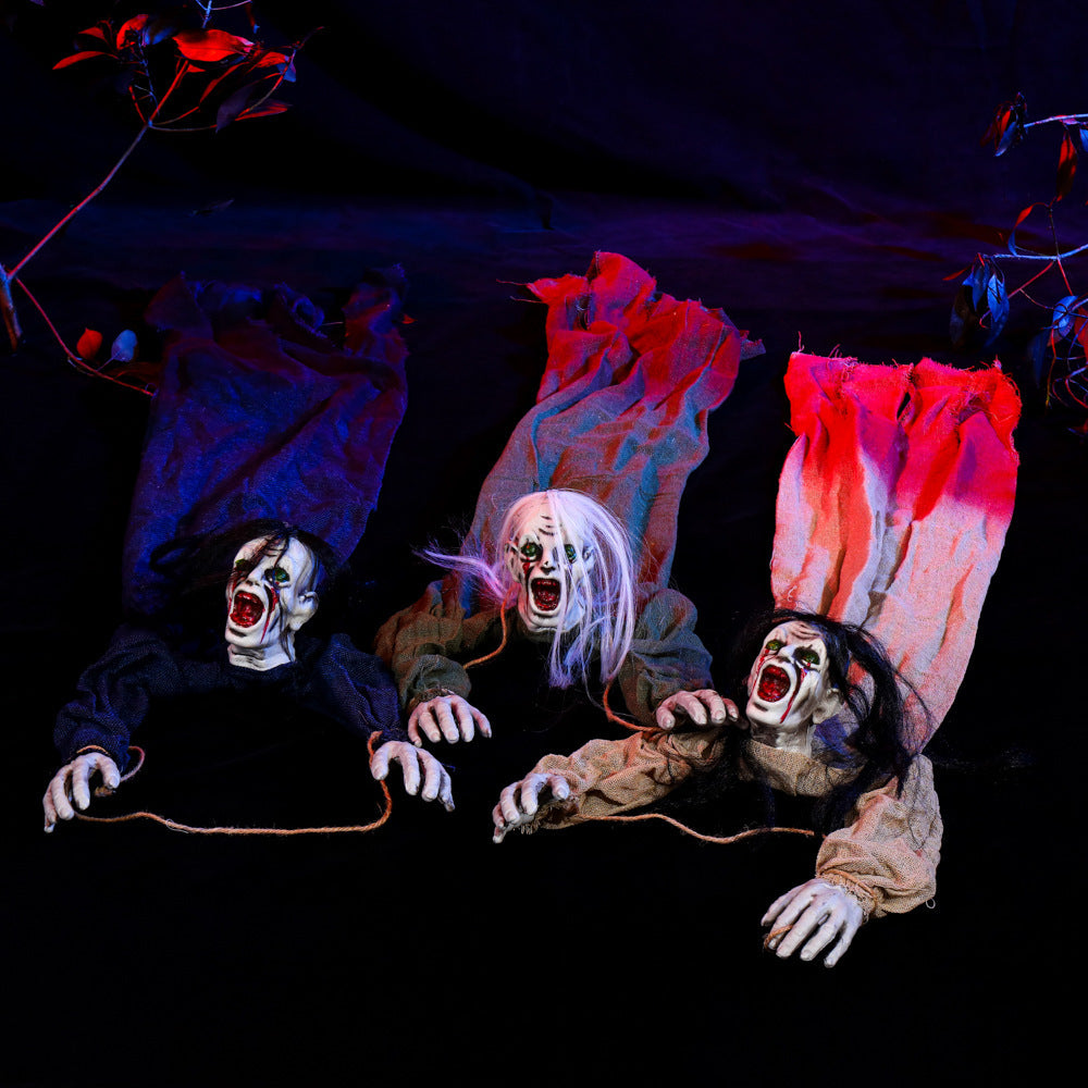 Halloween Hängende Geisterdeko – Gruselige Ornament-Figuren für Halloween-Party & Spukhaus