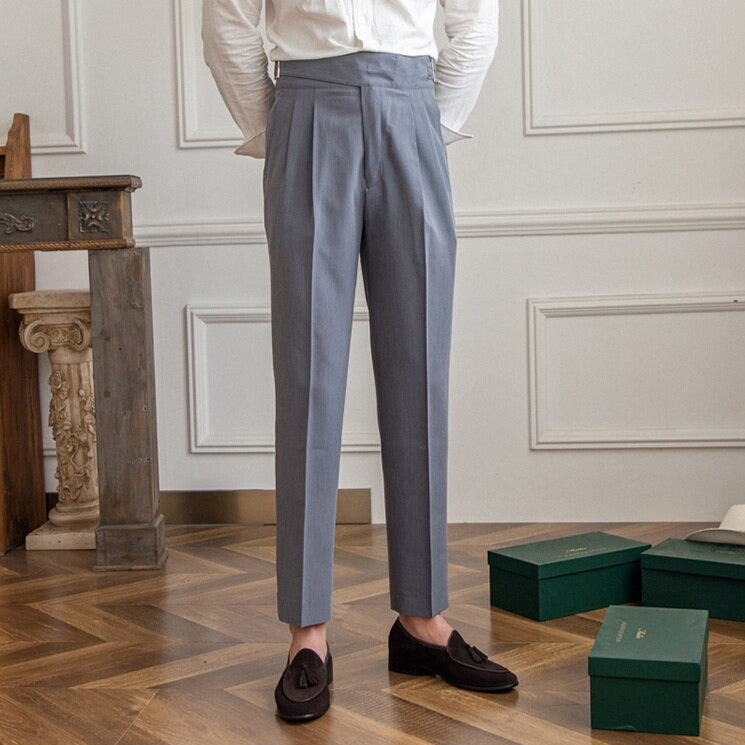 Herren Hochgeschnittene Maßgeschneiderte Anzughose – Eleganter Business- und Freizeitstil