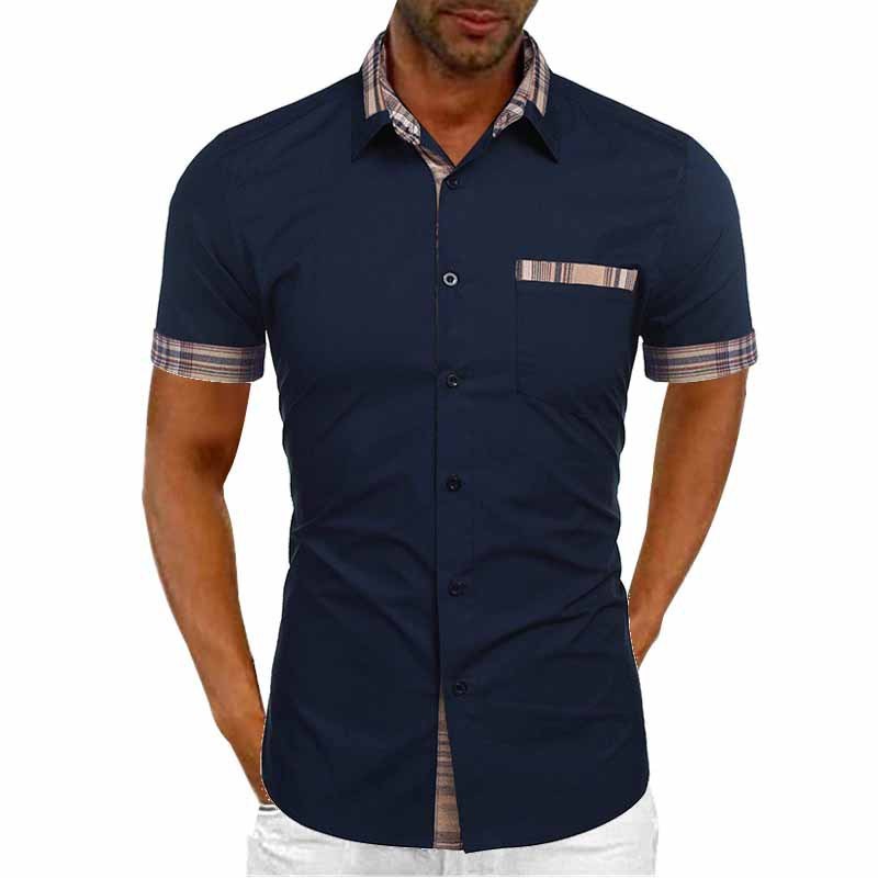 Herren Kurzarm Freizeithemd mit Karodetail – Modernes Sommerhemd für Alltag und Urlaub