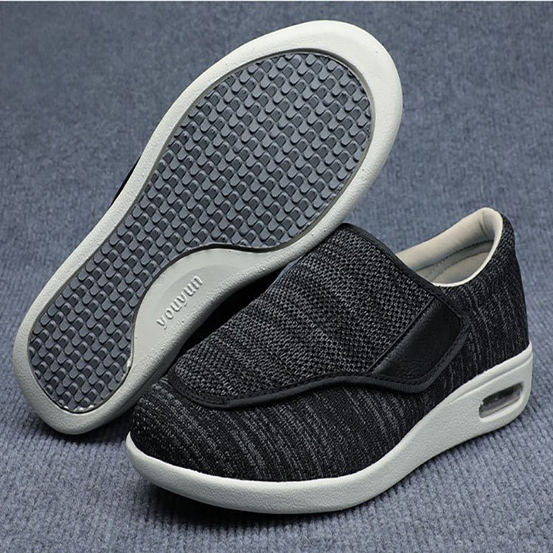 Herren Orthopädische Komfortschuhe für Diabetiker – Weite Passform, Einfacher Einstieg, Alltag & Freizeit